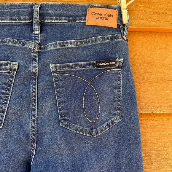 Calvin Klein Jeans High Rise Skinny Blue Jeans Size 4 - Picture 11 of 13